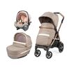 Carucior 3 in 1 Peg Perego Book, SLK, 0 - 22 kg, Mon Amour, Bej / Roz, Culoare: Crem
