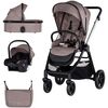 Carucior Chipolino Marbella 3 in 1 tiramisu, Culoare: Crem, Model: 3 in 1  - ExclusivMAG.ro