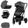 Carucior Chipolino Imperium 3 in 1 charcoal, Culoare: Gri/Negru, Model: 3 in 1  - ExclusivMAG.ro