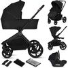 Carucior 3 in 1 Lionelo Freya, Cu landou si scoica ADAC, pana la 22 kg, 0 luni+, Negru, Culoare: Negru, Model: 3 in 1  - ExclusivMAG.ro