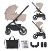 Carucior 2 in 1 Petite&Mars Scout, Pana la 22 kg, 0 luni+, Crem Cappuccino, Culoare: Crem, Model: 2 in 1  - ExclusivMAG.ro