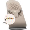 BabyBjorn - Balansoar Bliss Sand Grey din tesatura matlasata cu aspect Clasic, cu bara de jucarii inclusa, Culoare: Crem