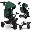 Tricicleta copii, Lionelo, Kori, Scaun reversibil, Rotire 360 grade, Verde, Culoare: Verde