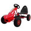Kart cu pedale si roti gonflabile, varsta 3 ani+, 114x59x63 cm, Gokart CHAMPION - Rosu, Culoare: Rosu