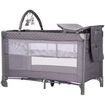 Patut pliabil cu saltea de infasat Chipolino Luna cloud, Culoare: Gri, Dimensiuni: 120x60