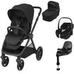 Sistem 4in1 Maxi-Cosi OXFORD Carucior + Landou Sense + Scoica Auto Pebble 360 PRO2 + Baza Auto FAMILYFIX 360 PRO TWILLIC BLACK, Culoare: Negru, Model: 4 in 1