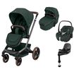Sistem 4in1 Maxi-Cosi FAME Carucior + Landou + Scoica Auto Pebble 360 PRO2 + Baza Auto FAMILYFIX 360 PRO TWILLIC GREEN, Culoare: Verde inchis, Model: 4 in 1