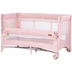 Patut pliabil Chipolino Glory cu laterala culisanta pink marshmallow, Culoare: Roz, Dimensiuni: 120x60