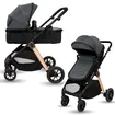 Carucior transformabil 2in1, Appekids Elite - Navy Grey, Culoare: Gri/Negru, Model: 2 in 1