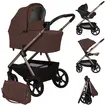 Carucior 3 in 1 Lionelo Carmine - Ciocolatiu, Culoare: Maro, Model: 3 in 1  - ExclusivMAG.ro