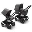 Carucior 2 in 1 Bugaboo Fox 2 Complete - Black Grey Melange, Culoare: Gri, Model: 2 in 1  - ExclusivMAG.ro