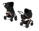 Carucior 2 in 1 Salsa 4 AIR Rose Gold ABC Design, Culoare: Negru, Model: 2 in 1