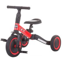 Tricicleta si bicicleta Chipolino Smarty 2 in 1 red, Culoare: Rosu  - ExclusivMAG.ro