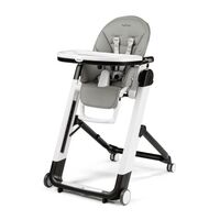 Scaun De Masa Peg Perego, Siesta 2 in 1 Follow Me Ice, Culoare: Gri deschis  - ExclusivMAG.ro