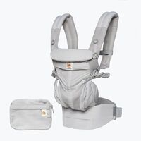 Marsupiu Omni 360 Cool Air Mesh Pearl Grey - Ergobaby, Culoare: Gri deschis  - ExclusivMAG.ro