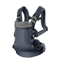 BabyBjorn - Marsupiu anatomic cu multiple pozitii de purtare colectia Harmony, 3D Mesh, Anthracite - Editie Limitata, Culoare: Gri  - ExclusivMAG.ro