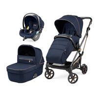Carucior 3 in 1 Peg Perego Vivace, Lounge, Pagoda, 0 - 22 kg, Blue Shine, Culoare: Albastru  - ExclusivMAG.ro