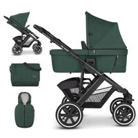 Carucior Salsa 4 AIR SET Basil Abc Design, Culoare: Verde inchis, Model: 2 in 1  - ExclusivMAG.ro