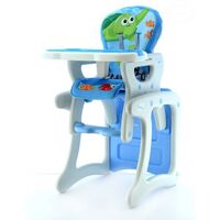 Scaun de masa multifunctional EURObaby HB-GY02 - Albastru, Culoare: Albastru  - ExclusivMAG.ro