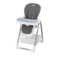Scaun de masa, Lionelo, Linn Plus, Reglabil, 6 Pozitii pe inaltime, Spatar reglabil in 3 pozitii, Din metal, Conform cu standardul europeane de securitate EN14988, Gri, Culoare: Gri