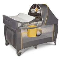 Lionelo - Patut pliant cu doua nivele Sven Plus,120x60 cm,Yellow Scandi, Culoare: Galben, Dimensiuni: 120x60  - ExclusivMAG.ro
