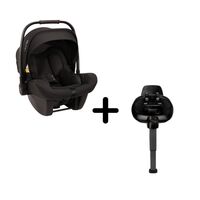Nuna - Set scoica auto i-Size PIPA Lite Caviar R129 + Baza isofix BASE next i-Size pentru PIPA Lite  - ExclusivMAG.ro