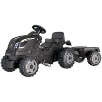 Tractor cu pedale si remorca Smoby Farmer XL negru, Culoare: Negru  - ExclusivMAG.ro