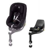 Scaun Auto I-Size Maxi-Cosi PEARL 360 v2 + Baza Auto FAMILYFIX 360 AUTHENTIC BLACK, Culoare: Negru, Grupa: 61-105cm (4luni - 4ani)  - ExclusivMAG.ro