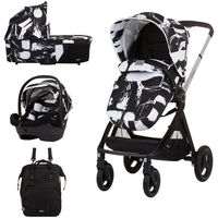 Carucior Chipolino Elite 3 in 1 ink art, Culoare: Alb/Negru, Model: 3 in 1  - ExclusivMAG.ro