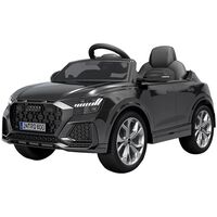 Masinuta electrica Chipolino Audi RS Q8 cu scaun din piele si roti EVA black, Culoare: Negru, Capacitate acumulator: 12V  - ExclusivMAG.ro