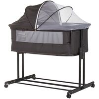Patut co-sleeper si tarc Chipolino Zen obsidian, Culoare: Gri, Dimensiuni: 90x50  - ExclusivMAG.ro