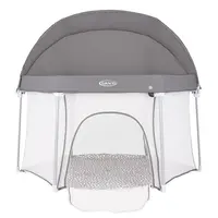Tarc de joaca Graco EverGo Dotty, Culoare: Gri, Dimensiuni: 140x70  - ExclusivMAG.ro