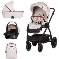 Carucior Chipolino Prestige 3 in 1 biscotta, Culoare: Bej, Model: 3 in 1  - ExclusivMAG.ro