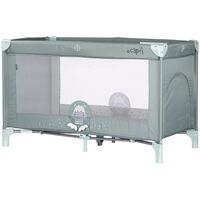 Patut pliabil Chipolino Capri Hippo green, Culoare: Verde, Dimensiuni: 120x60  - ExclusivMAG.ro