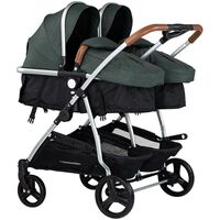 Carucior gemeni Chipolino Duo Smart 2 in 1 basil, Culoare: Verde, Model: gemeni  - ExclusivMAG.ro