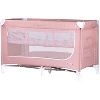 Patut pliabil Chipolino Ariel pink marshmallow, Culoare: Roz, Dimensiuni: 120x60  - ExclusivMAG.ro