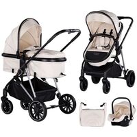 Carucior Chipolino Aura 3 in 1 biscotta, Culoare: Bej, Model: 3 in 1  - ExclusivMAG.ro