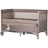 Patut pliabil Chipolino Relax tiramisu cu laterala culisanta, Culoare: Crem, Dimensiuni: 120x60  - ExclusivMAG.ro