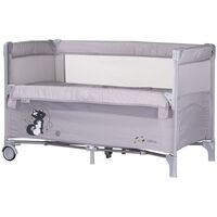 Patut pliabil Chipolino Relax cloud cu laterala culisanta, Culoare: Gri, Dimensiuni: 120x60  - ExclusivMAG.ro