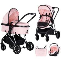 Carucior Chipolino Aura 3 in 1 pink marshmallow, Culoare: Roz, Model: 3 in 1  - ExclusivMAG.ro