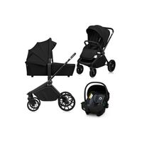 Carucior 3 in 1, Lionelo, Mika Plus, Pana la 22 kg, ECE R129, Negru, Culoare: Negru, Model: 3 in 1  - ExclusivMAG.ro
