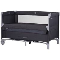 Patut pliabil Chipolino Relax anthracite linen cu laterala culisanta, Culoare: Negru, Dimensiuni: 120x60  - ExclusivMAG.ro