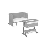 Patut co-sleeper, Lionelo, Thomi Plus, 5 in 1, Multifunctional, Gri, Culoare: Gri, Dimensiuni: 95x65  - ExclusivMAG.ro