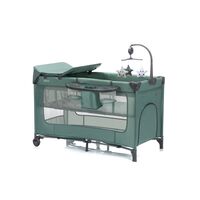 Patut pliabil Capri green Fillikid, Culoare: Verde, Dimensiuni: 120x60  - ExclusivMAG.ro