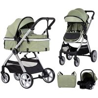 Carucior Chipolino Vista 3 in 1 basil, Culoare: Verde, Model: 3 in 1  - ExclusivMAG.ro