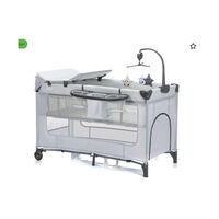Patut pliabil Capri light grey Fillikid, Culoare: Gri, Dimensiuni: 120x60  - ExclusivMAG.ro