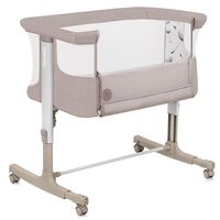 Patut co-sleeper, Lionelo, Aurora, 3 in 1, Cu leganare si setare unghiulara, Pana la 9 kg, 0 luni+, Bej, Culoare: Bej, Dimensiuni: 80x50  - ExclusivMAG.ro