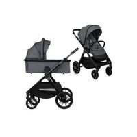Carucior 2 in 1, Lionelo, Layla, Pana la 22 kg, Gri, Culoare: Gri, Model: 2 in 1  - ExclusivMAG.ro