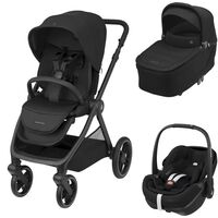 Sistem 3in1 Maxi-Cosi OXFORD Carucior + Landou Sense + Scoica Auto Pebble 360 PRO2 TWILLIC BLACK, Culoare: Negru, Model: 3 in 1  - ExclusivMAG.ro