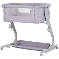 Patut co-sleeper Chipolino Eleganza cu laterala culisanta cloud, Culoare: Gri, Dimensiuni: 80x50  - ExclusivMAG.ro
